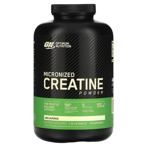 ON-Creatine Powder(Original)supplement that supports muscle building, strength,and power.5g per serving, with 120 servings per container. 