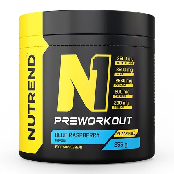 N1-Pre-Workout Blue Raspberry(Original)A dietary supplement designed to boost energy and performance before physical activity.Flavor: Blue Raspberry. 
Sugar-free and comes in a 255g package. 